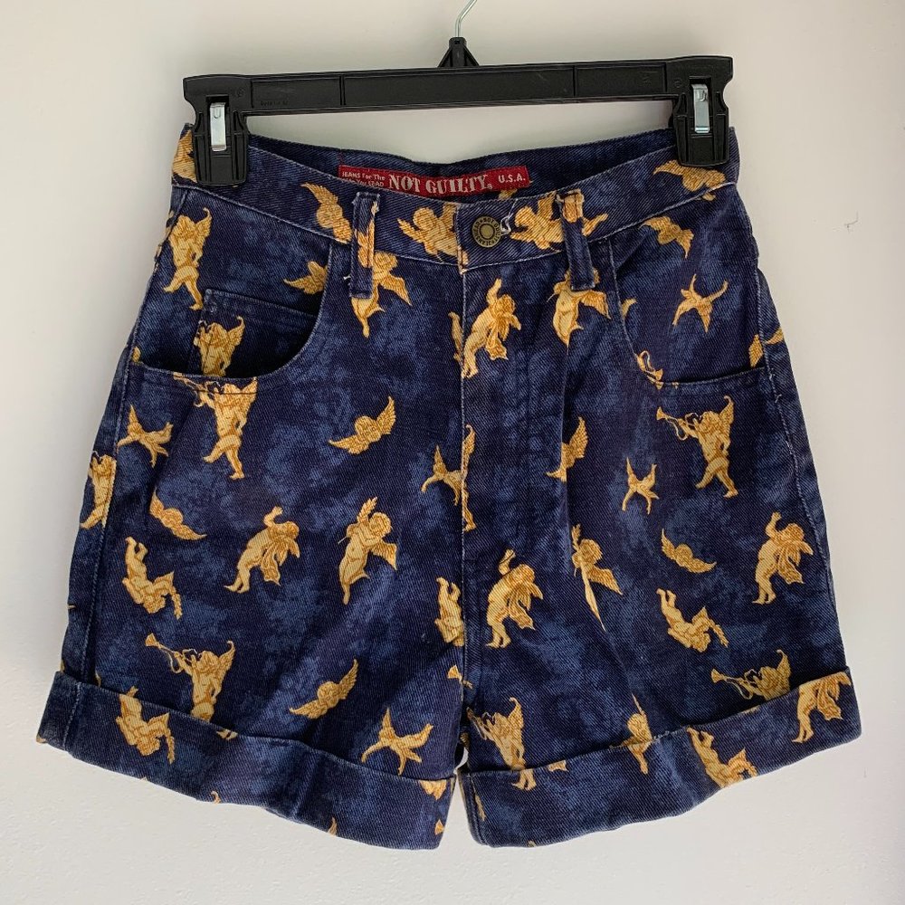 Vintage Not Guilty Jeans shorts - Gold Angels 90's